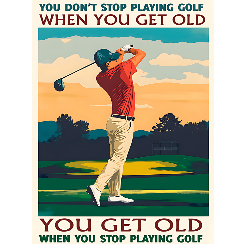 Poster sport golf spelen - TenStickers