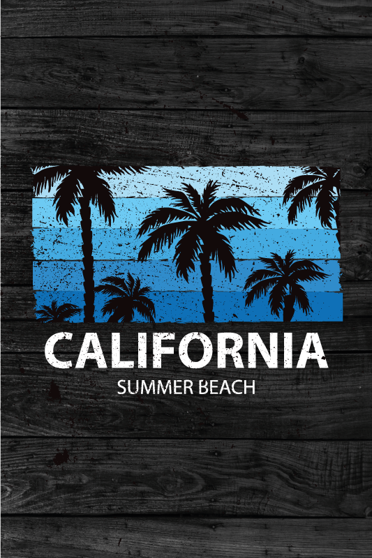 Landen poster californië zomerstrand poster - TenStickers