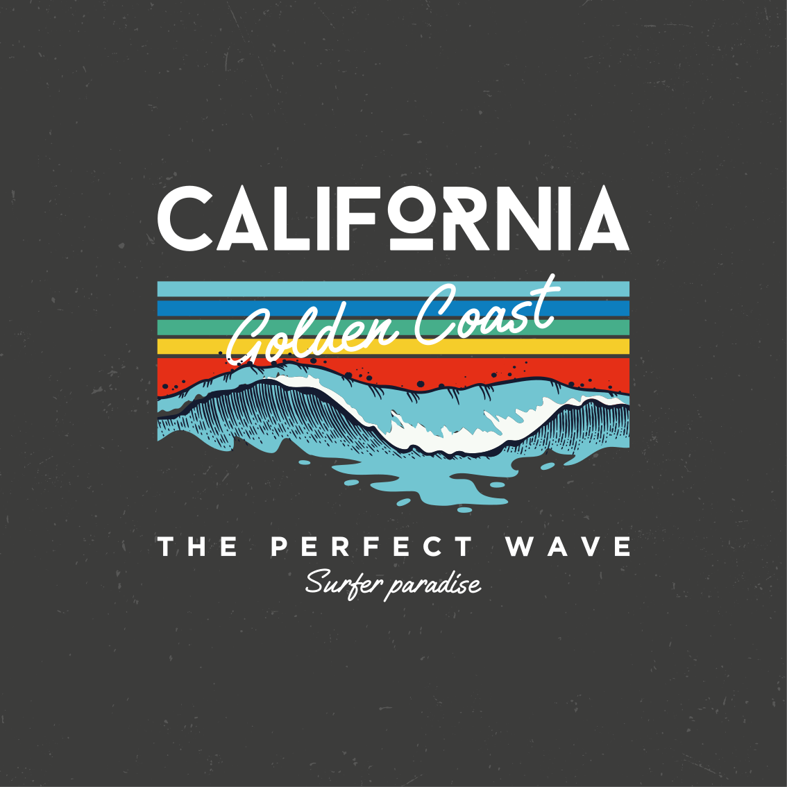 Landen poster california strandgolven - TenStickers