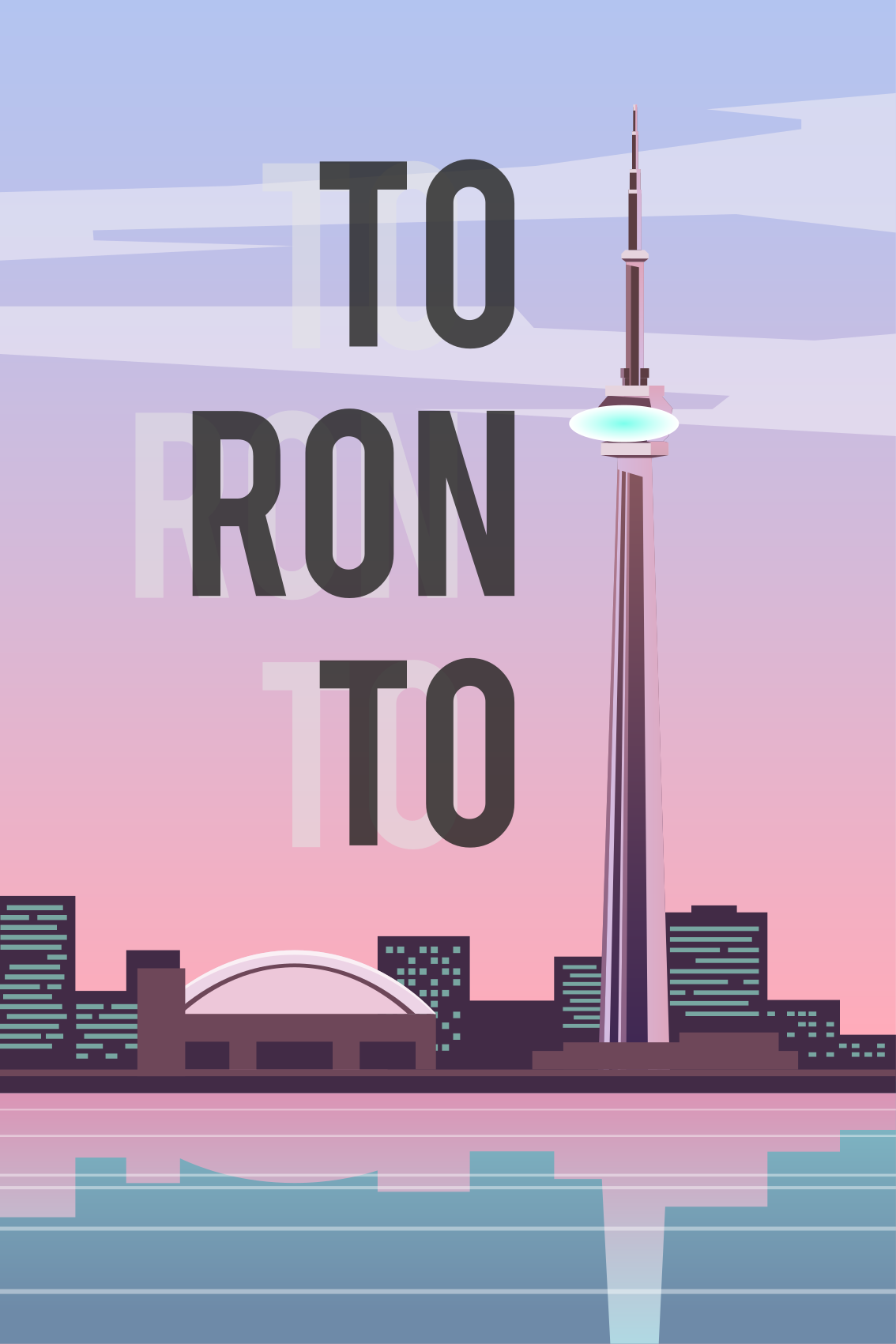 Landen poster toronto illustratie - TenStickers