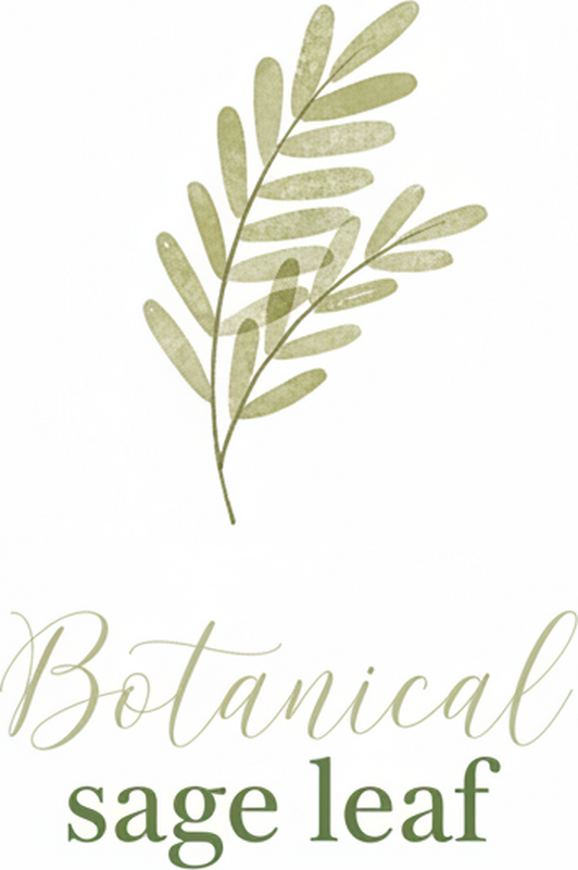 Personaliseerbare poster botanische salieblad - TenStickers