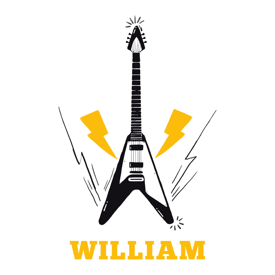 Personaliseerbare poster elektrische gitaar inspiratie - TenStickers