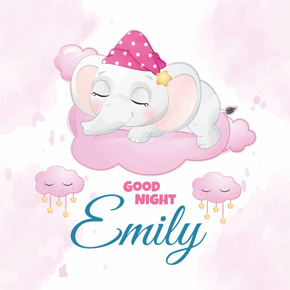 Personaliseerbare poster sweet dreams olifant - TenStickers