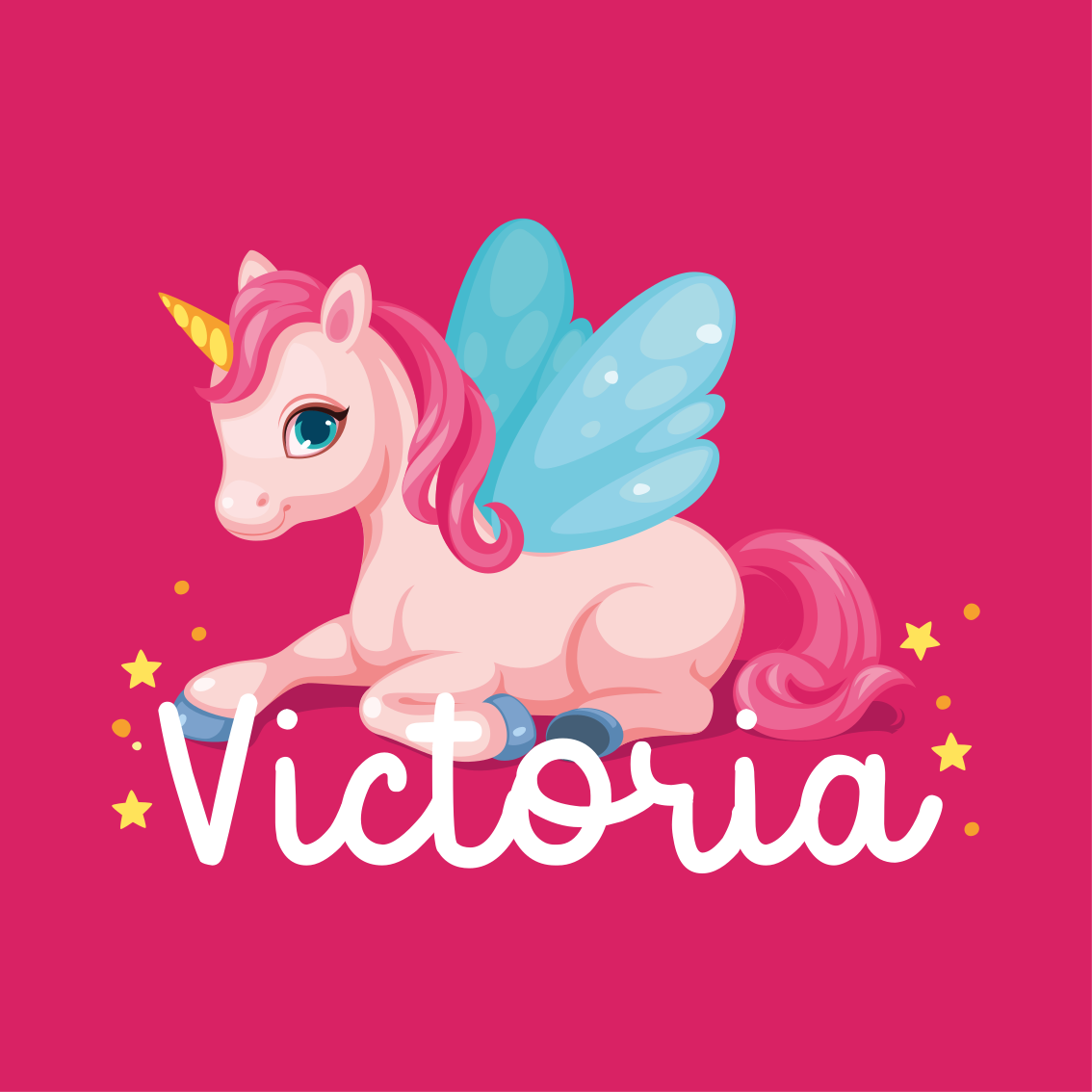 Personaliseerbare poster schattig fantasiewezen - TenStickers