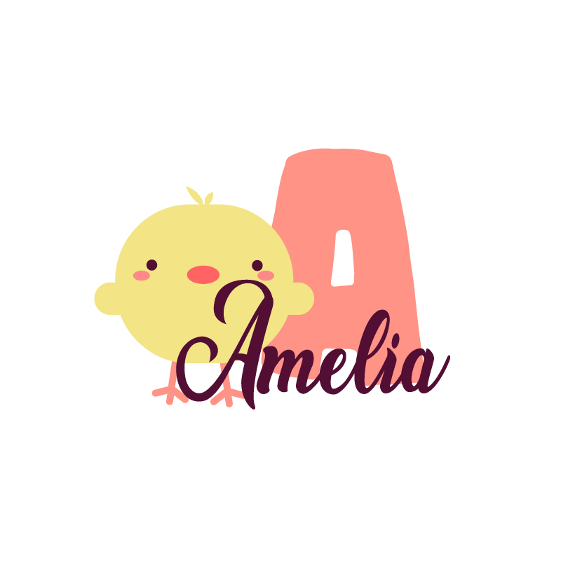 Personaliseerbare poster schattig kippetje ontwerp - TenStickers