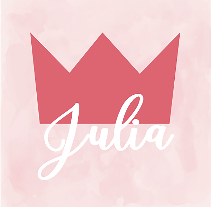 Personaliseerbare poster kroonpersonalisatie julia - TenStickers