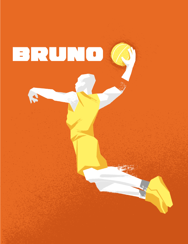 Basketball poster met gepersonaliseerde naam - TenStickers