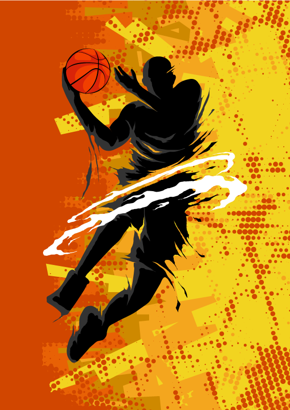 Basketball poster van basketballer - TenStickers