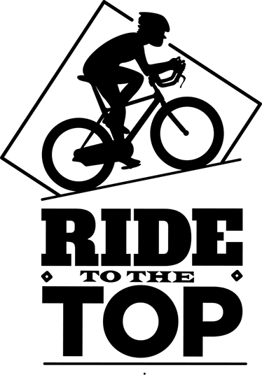 Poster fiets vinyl voor fietsers rijd naar de top - TenStickers