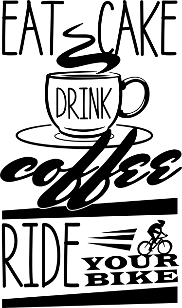 Poster fiets decoratieve vinyl koffie en fietsen - TenStickers