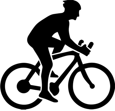 Poster fiets wielrenner op de weg - TenStickers