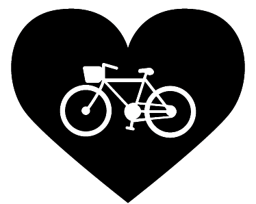 Poster fiets sticker ik hou van fietsen - TenStickers