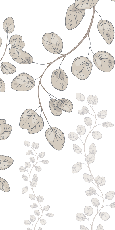 Planten poster provençaalse stijl jonge bladeren - TenStickers