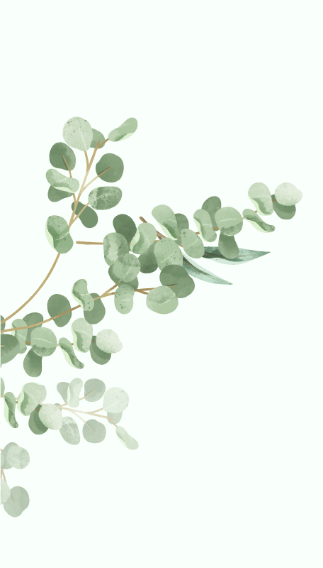 Planten poster met boho bladerenpatroon - TenStickers
