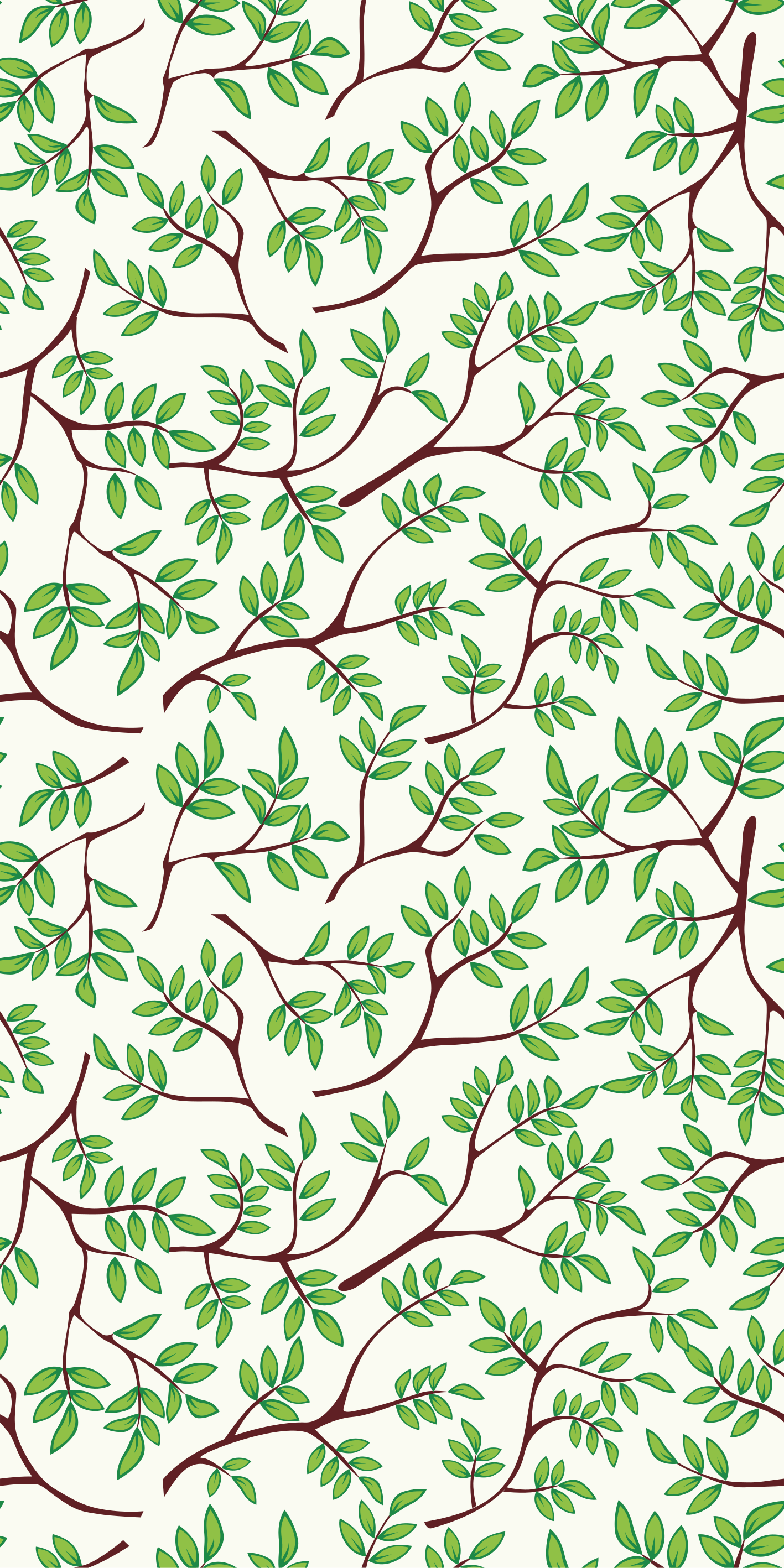 Planten poster dunne takken patroon - TenStickers