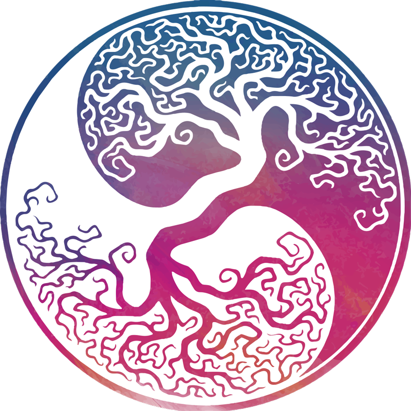 Bomen poster yin yang boom leven wandsticker - TenStickers