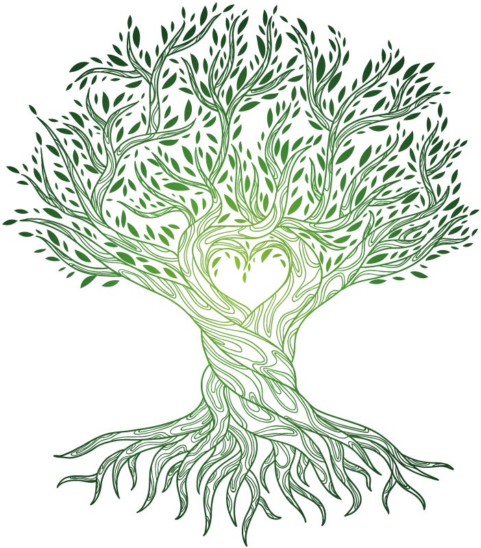 Bomen poster levensboom hartcentrum - TenStickers