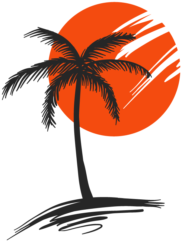 Bomen poster decoratieve palmboom vinyl - TenStickers