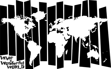 Wereldkaart poster vinilo retro wereldkaart - TenStickers