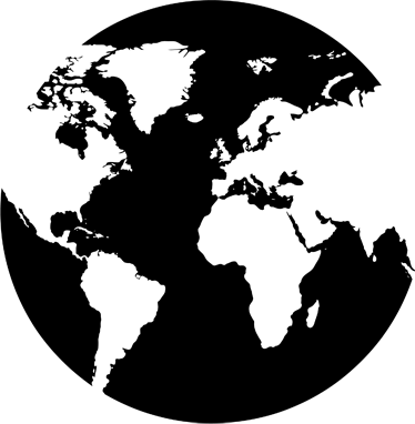 Wereldkaart poster wanddecoratie cirkelvormig - TenStickers