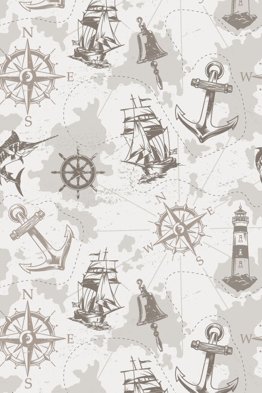 Wereldkaart poster vintage - TenStickers