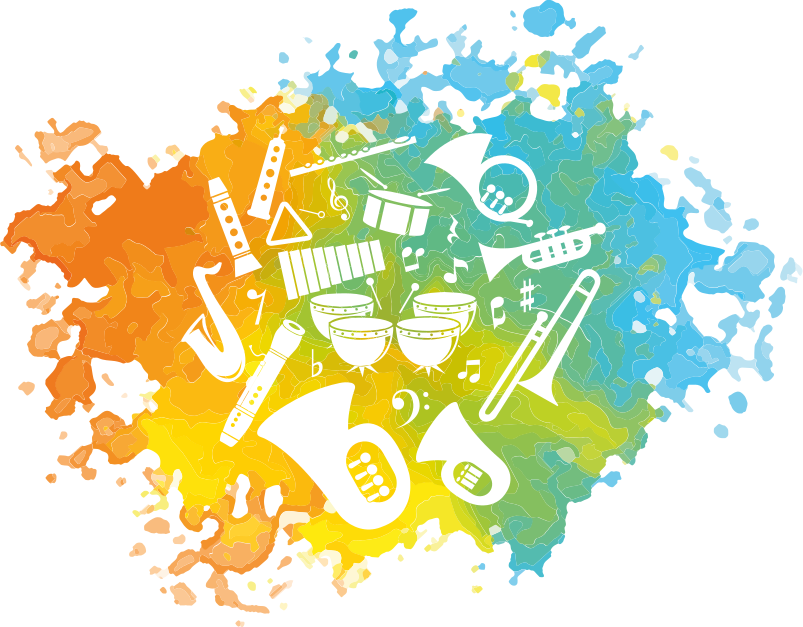 Muziek poster silhouetten van muziekinstrumenten - TenStickers
