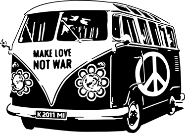 Poster vintage decoratieve hippie van vinilo - TenStickers