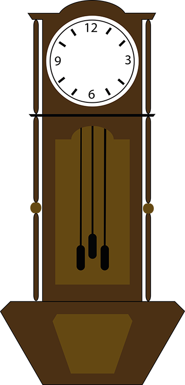 Poster vintage wandklok van vinyl - TenStickers