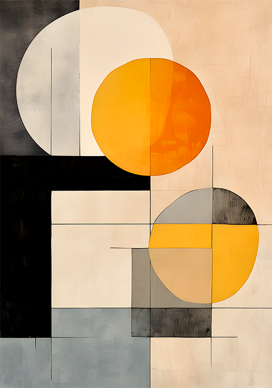 Poster abstract geometrische vormen - TenStickers