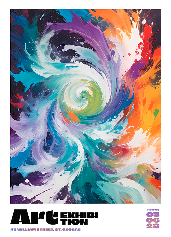 Poster abstract kunsttentoonstelling - TenStickers