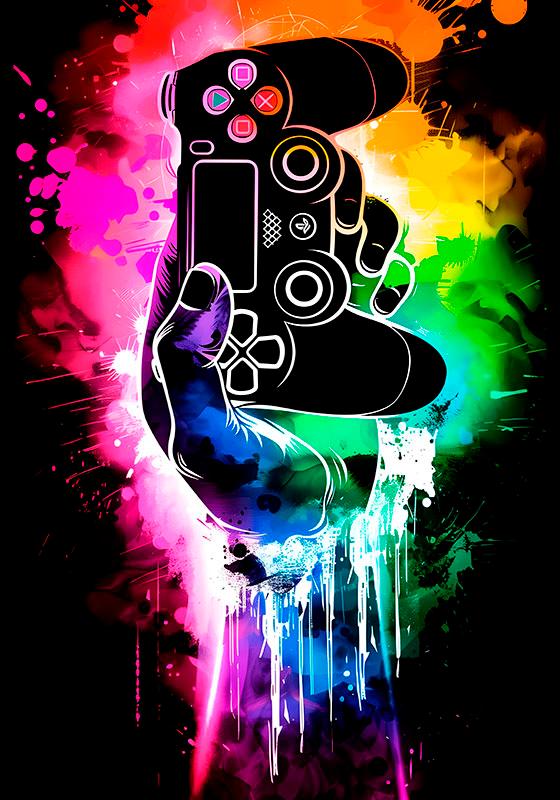 Videogameposter gamer explosie - TenStickers
