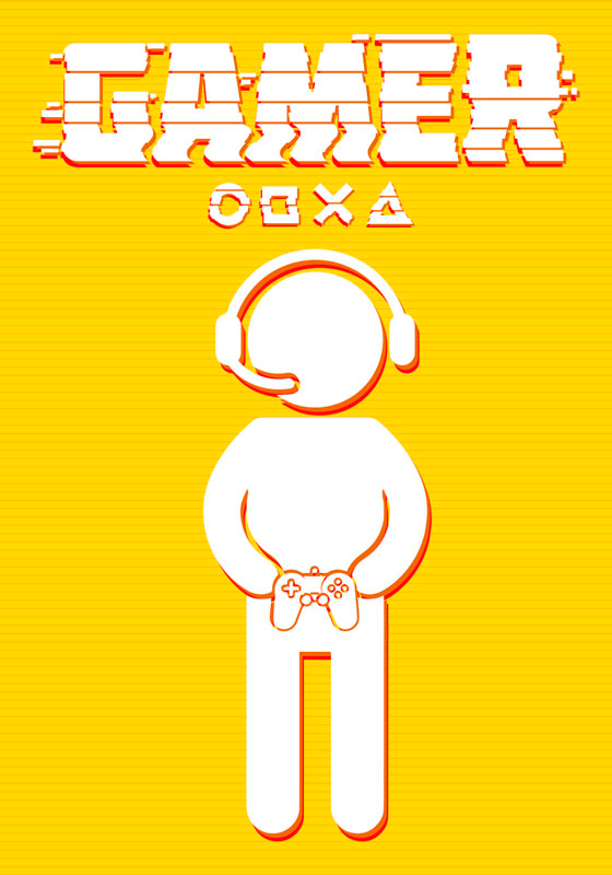 Videogameposter spelericoon - TenStickers