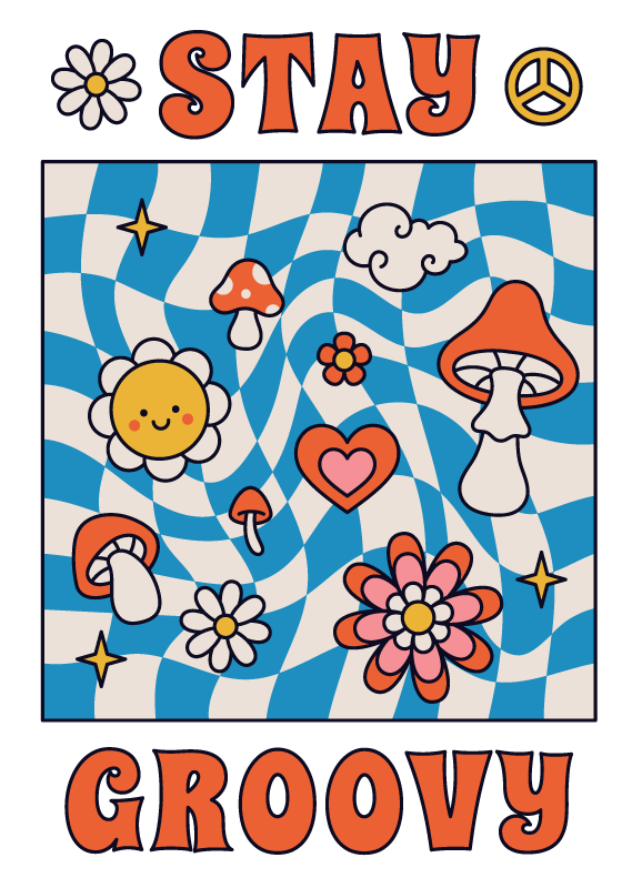 Poster met tekst blijf geweldig - TenStickers