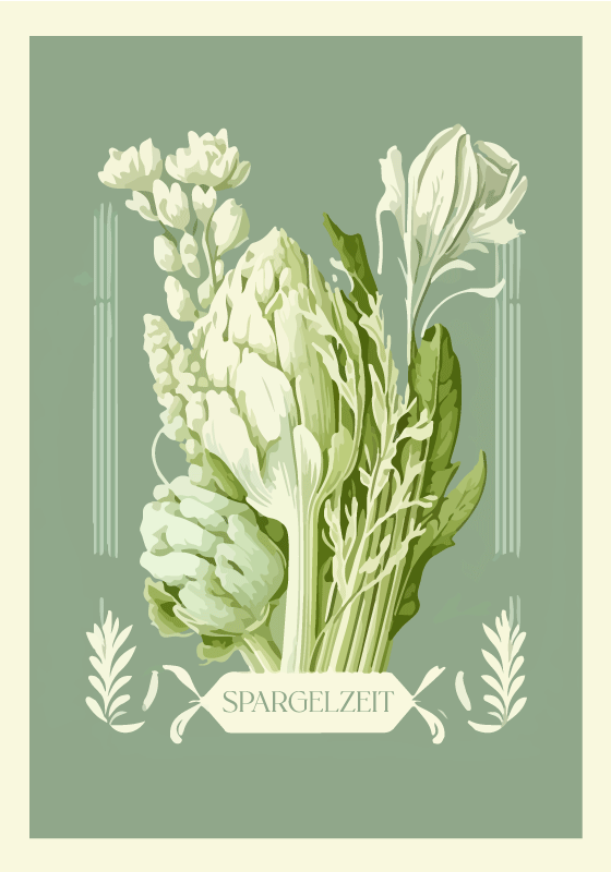 Planten poster aspergetijd - TenStickers