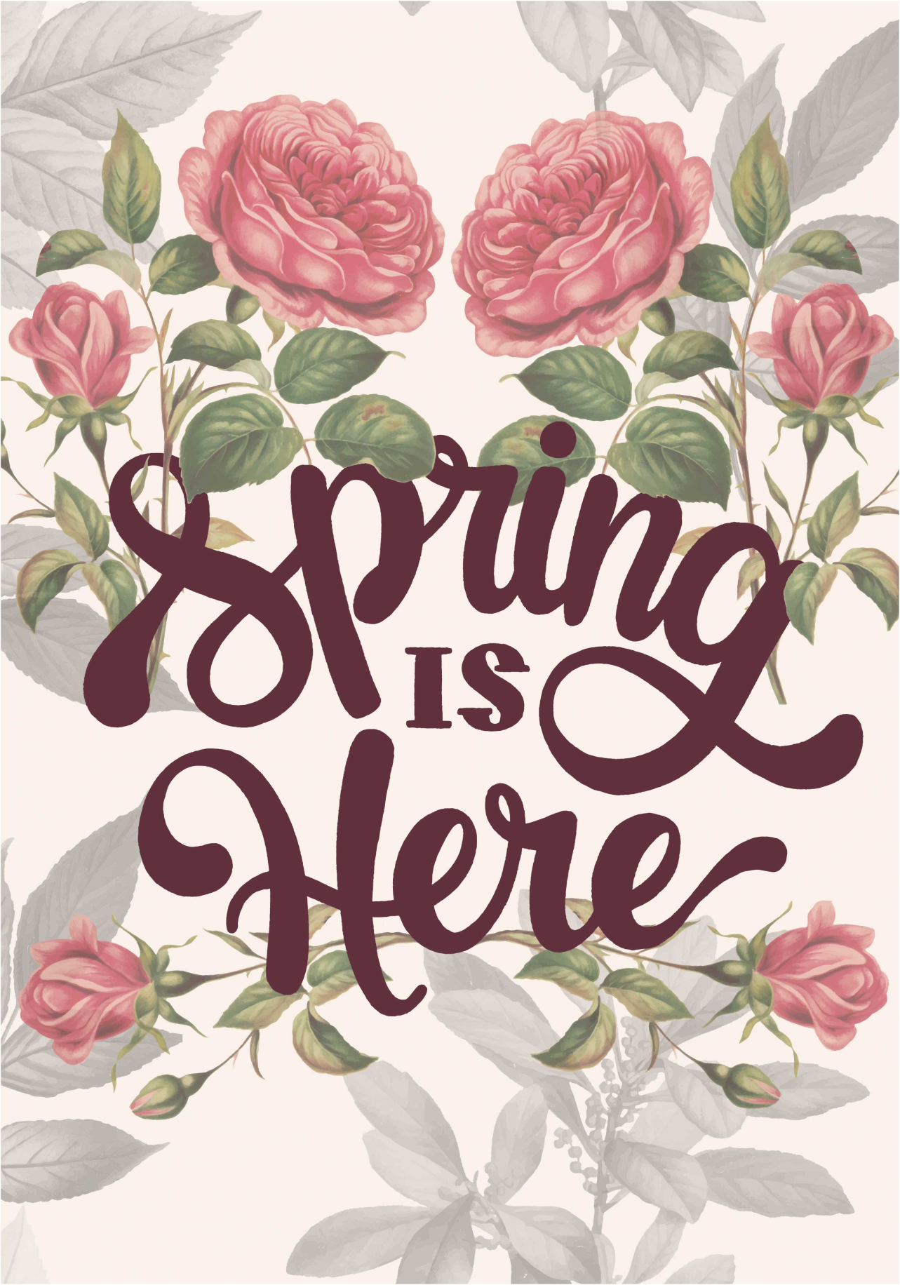 Poster bloem lente is hier - TenStickers