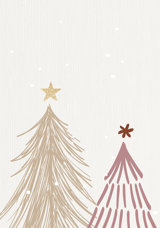 Poster kerstmis minimalistische kerstboom - TenStickers