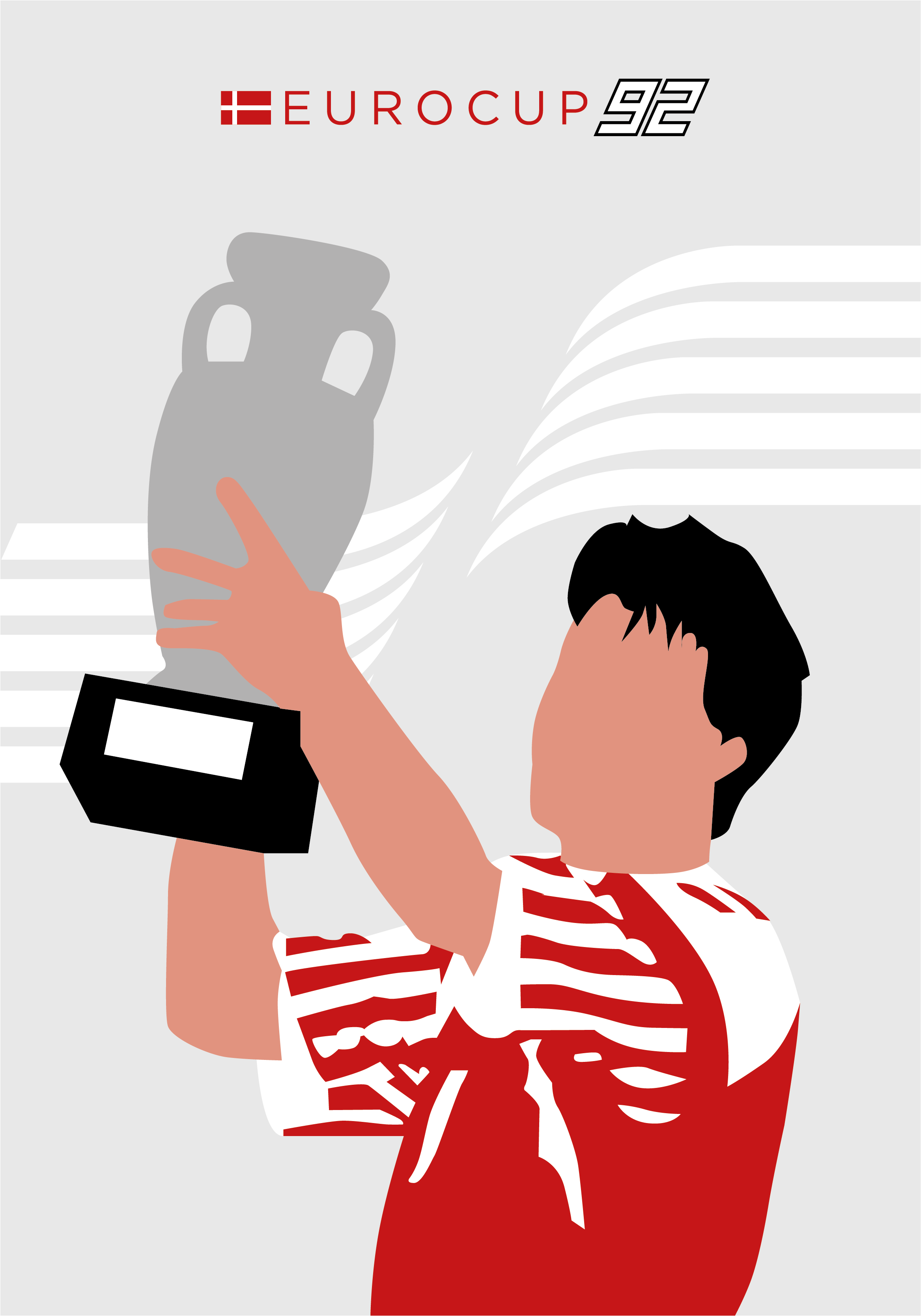 Poster voetbal eurocup 92 - TenStickers