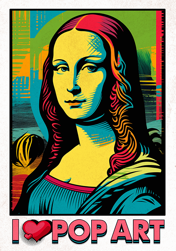 Moderne kunst poster kleurrijke gioconda - TenStickers