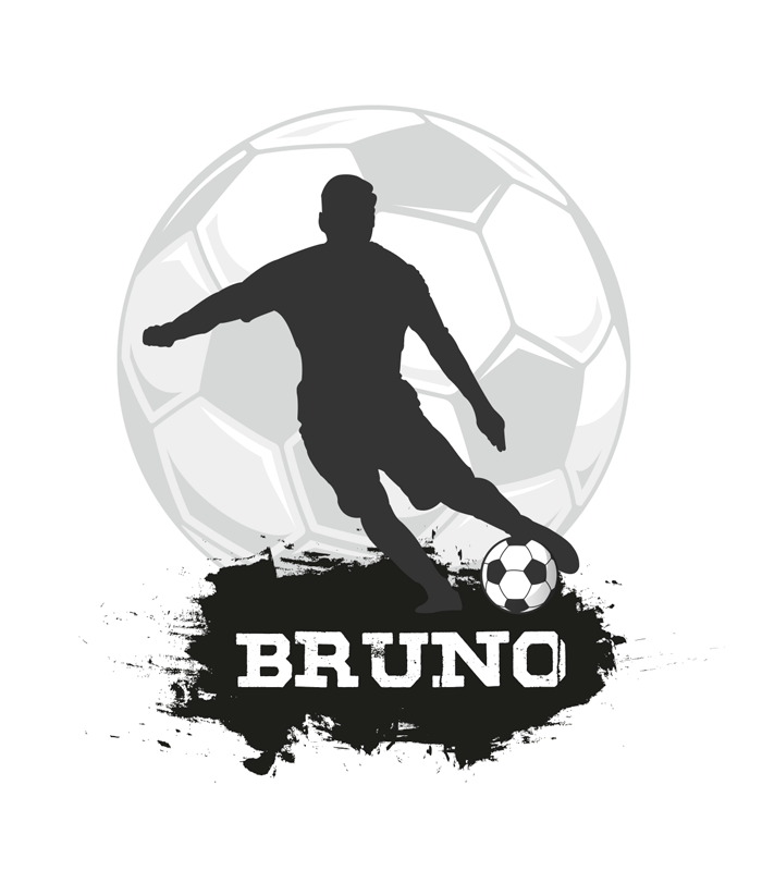 Poster voetbal aanpasbare voetbalbal - TenStickers