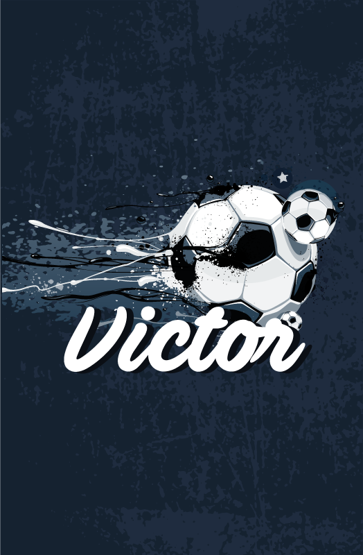 Poster voetbal origineel ontwerp met naam - TenStickers