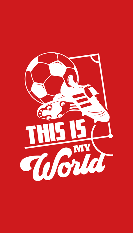 Poster voetbal dit is mijn wereld - TenStickers