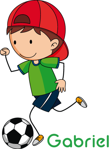 Poster voetbal personaliseerbare kind bal - TenStickers
