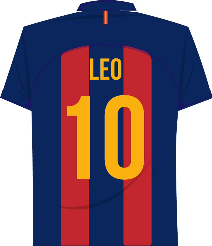 Poster voetbal messi muursticker - TenStickers