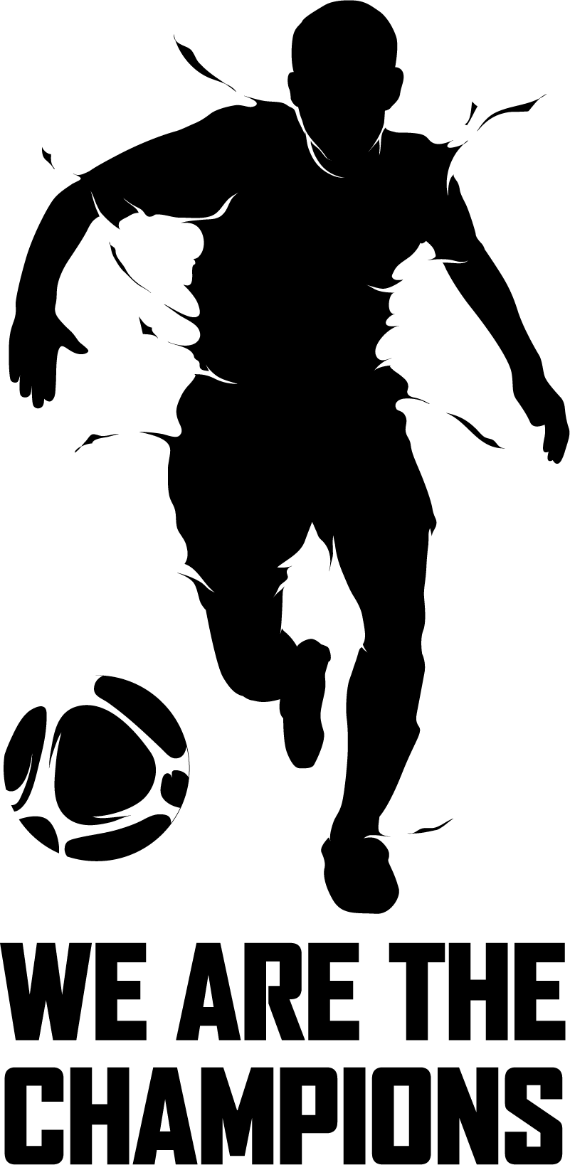 Poster voetbal wij zijn de kampioenen - TenStickers