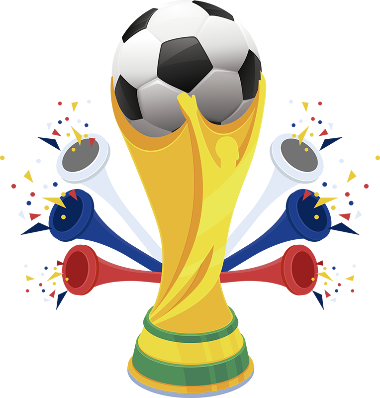 Poster voetbal wereldbeker bal - TenStickers