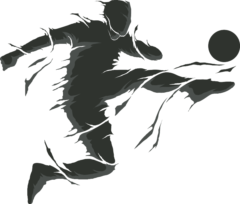 Poster voetbal speler sticker - TenStickers