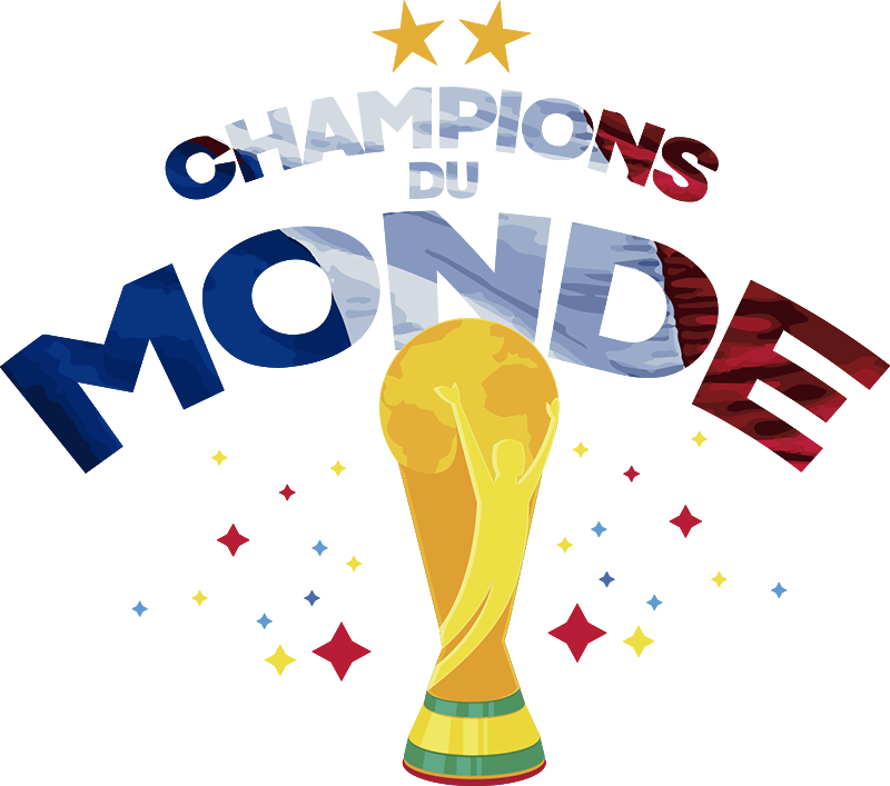 Poster voetbal vinilo wereldkampioenen fr - TenStickers