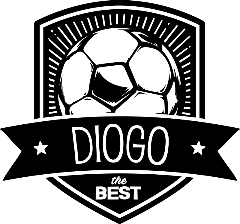 Poster voetbal gepersonaliseerd voetbal embleem - TenStickers
