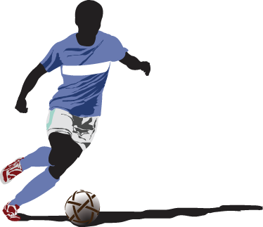 Poster voetbal decoratieve vinylspeler - TenStickers