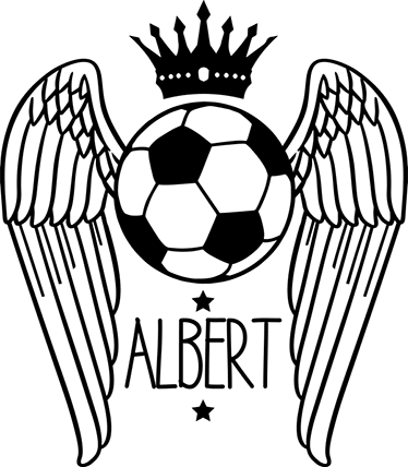 Poster voetbal gepersonaliseerde vliegende bal - TenStickers